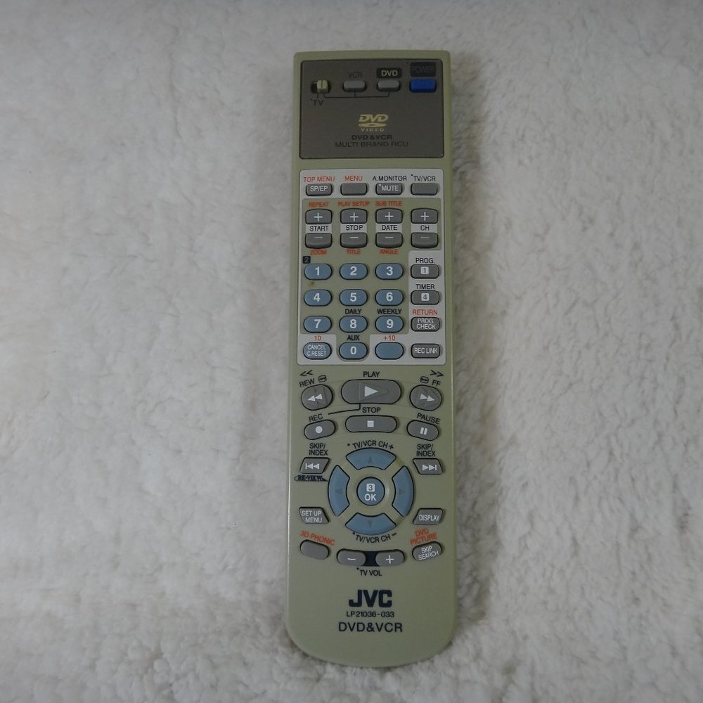 JVC LP21036-033 TV DVD VCR MULTI BRAND RCU REMOTE CONTROL